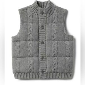 Janie and Jack Cable Knit Puffer Vest size 5/6